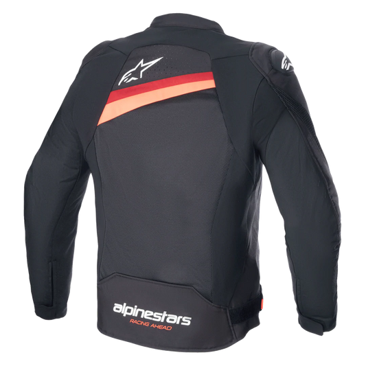 T-GP PLUS R V4 AIRFLOW JACKET BLACK/RED FLUO