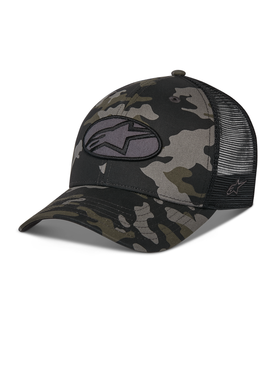 OBLIQUE CAMO TRUCKER HAT