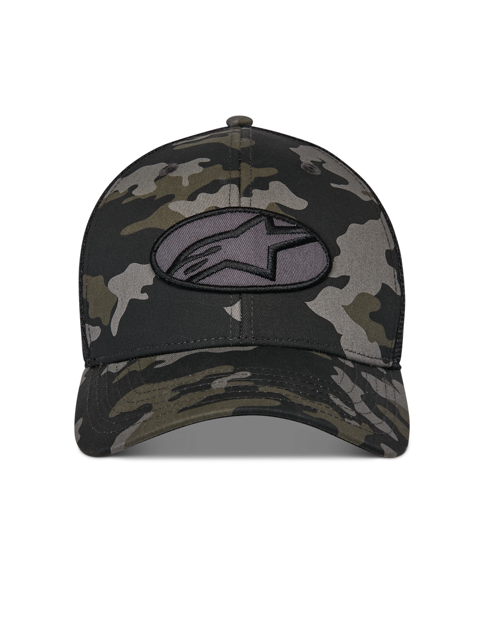 OBLIQUE CAMO TRUCKER HAT