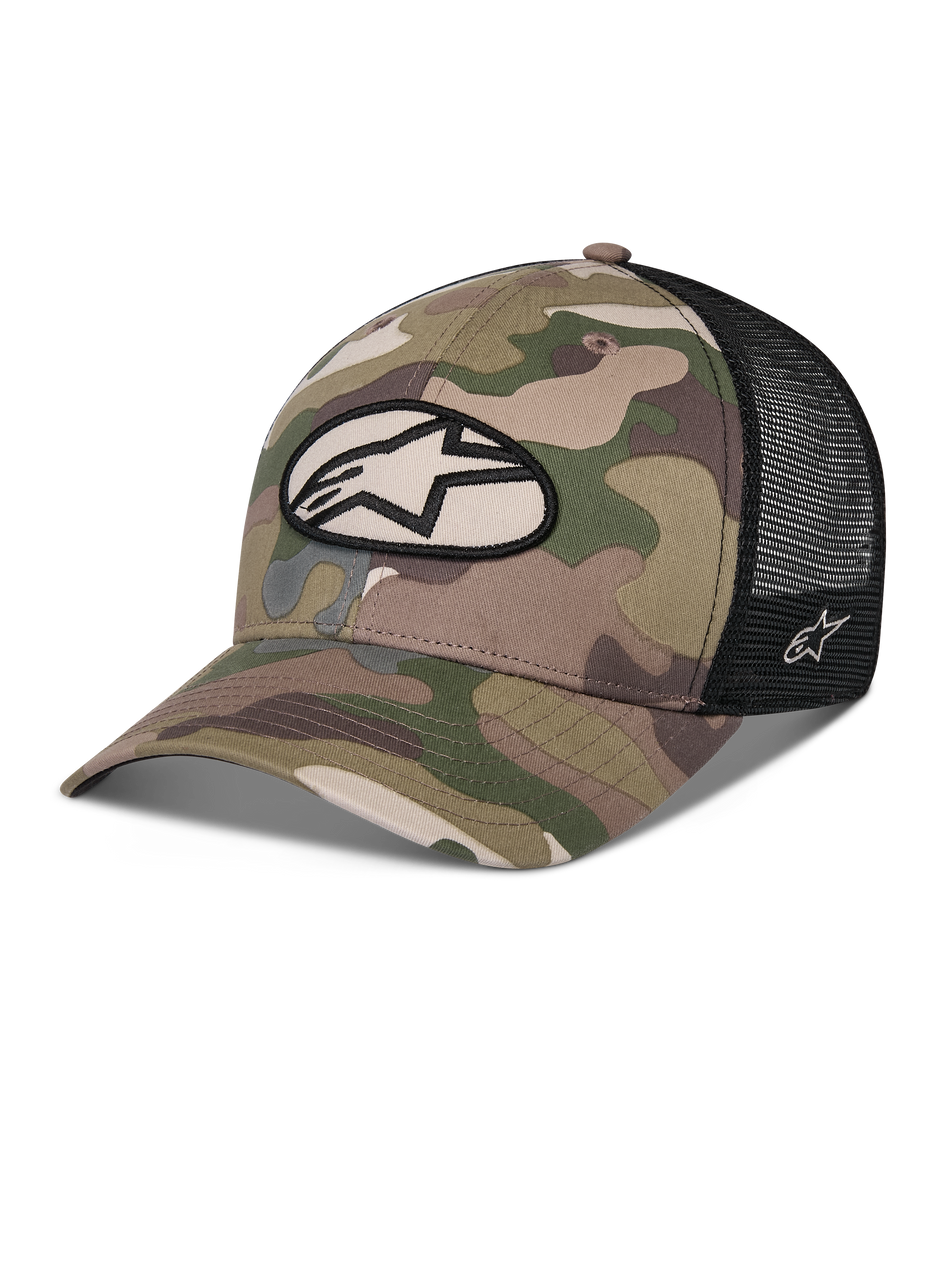 OBLIQUE CAMO TRUCKER HAT