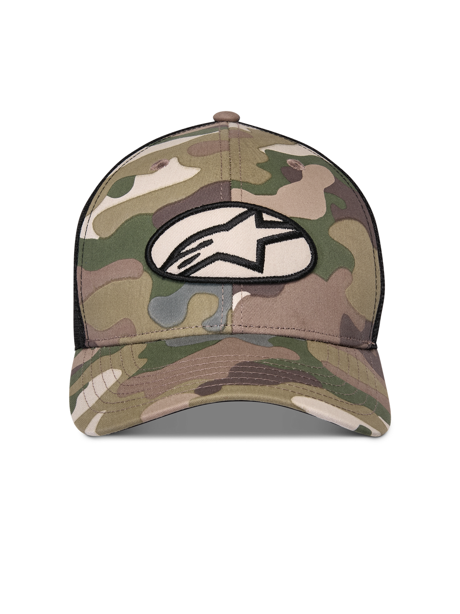 OBLIQUE CAMO TRUCKER HAT