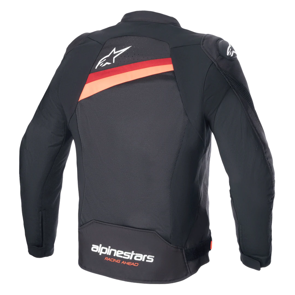 T-GP PLUS R V4 AIRFLOW JACKET BLACK/RED FLUO