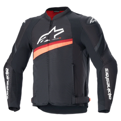 T-GP Plus R V4 Airflow Jacket Black/Red Fluo