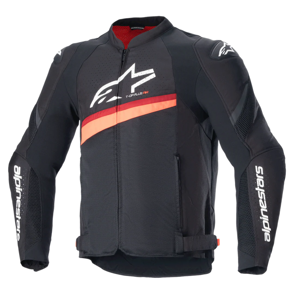 T-GP PLUS R V4 AIRFLOW JACKET BLACK/RED FLUO
