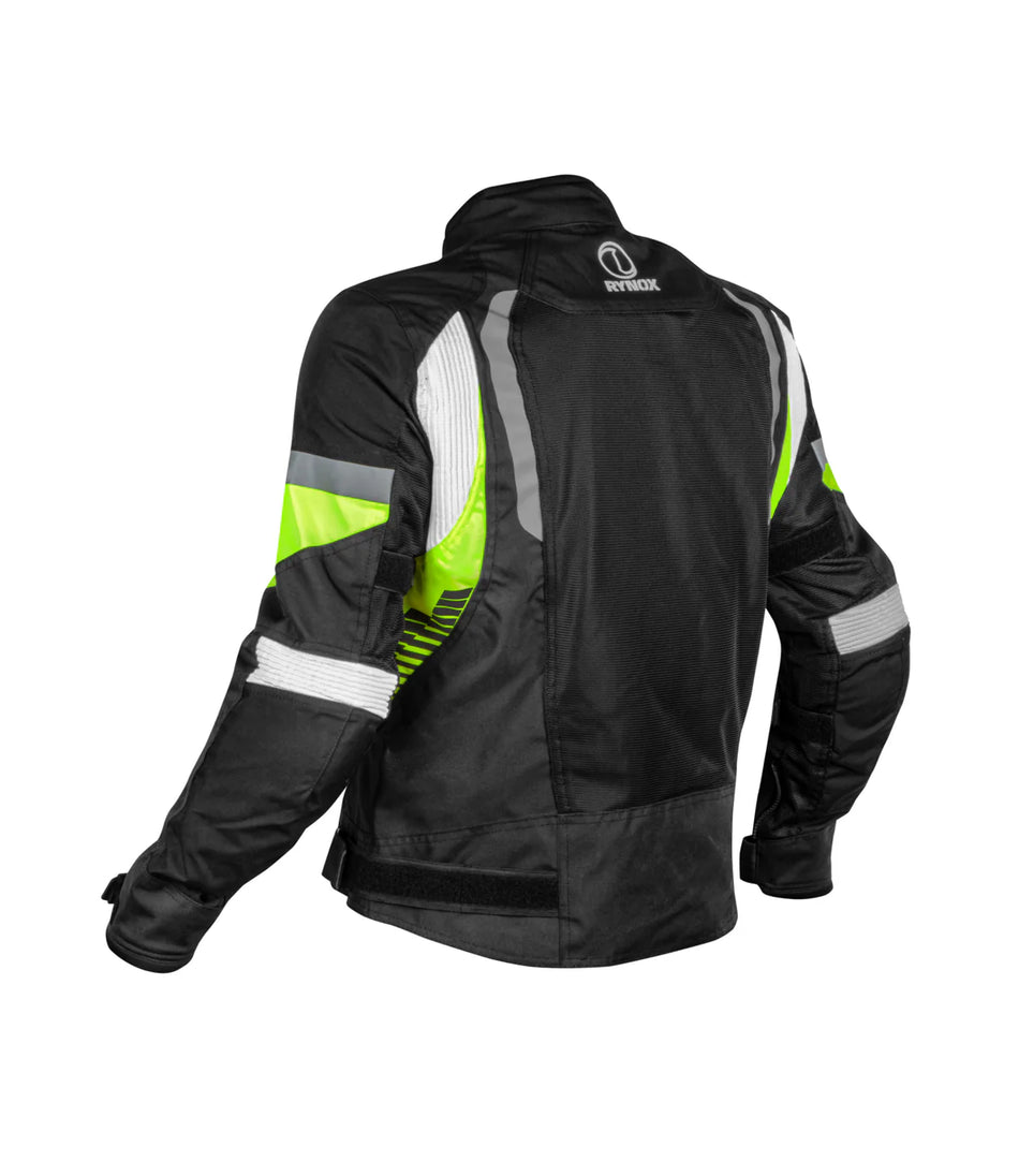 Tornado Pro 4 Jacket CE A Black Hi-Viz Green