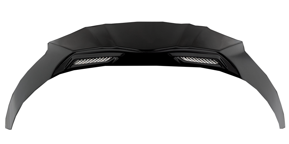 KYT STRIKER2V PLAIN BLACK SPOILER
